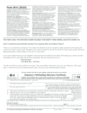 Form W-4 (2010)