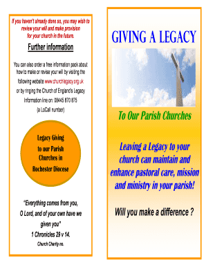 Church Legacy Will Form
