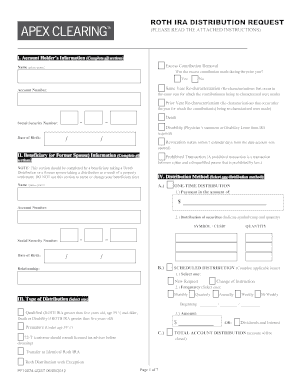 Roth IRA Distribution Request Form