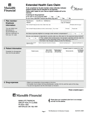 Extended Health Care Claim Form