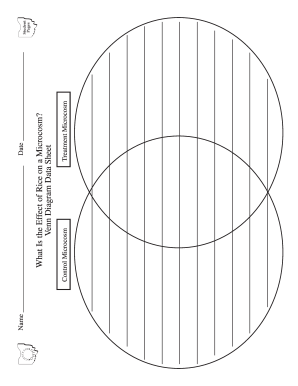 Venn Diagram Data Sheet