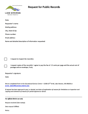 Request for Public Records