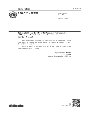 Letter dated 1 June 2015 from the Permanent Representative - securitycouncilreport