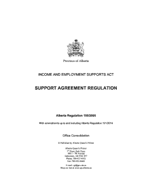 Alberta Support Agreement Form