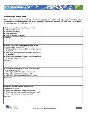 Design Brief Template
