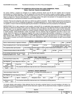 Connecticut Commercial Vehicle Tax Exemption Application