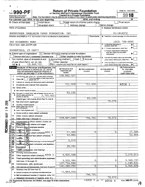 IRS Form 990-PF 2010