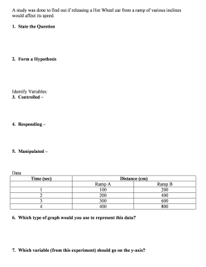 Science Experiment Form