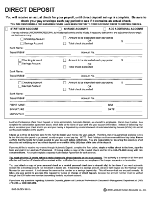 Direct Deposit Authorization Form