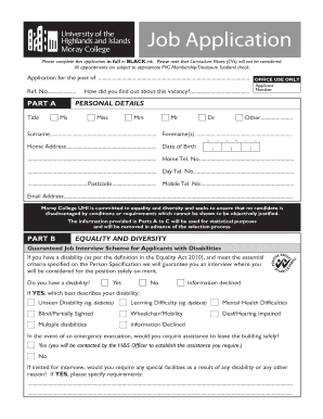 Job Application Form