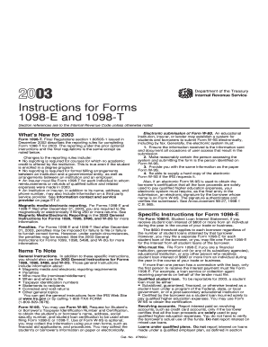 Instructions for Forms 1098-E and 1098-T
