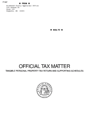 Georgia Tangible Personal Property Tax Return
