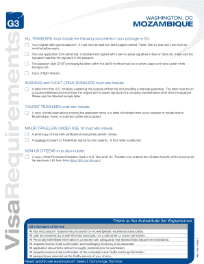 Mozambique Visa Application Form