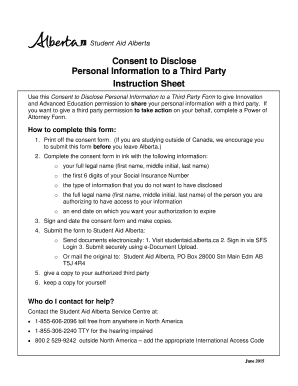Consent to Disclose Personal Information to a Third Party