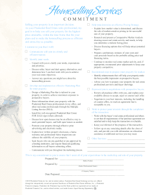 Prudential Real Estate Seller Commitment