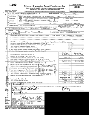 Form 990 Return of Organization Exempt From Income Tax