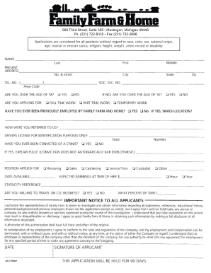 Employment Application Form