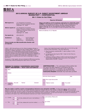 BE-11 Claim for Not Filing