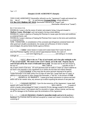 Residential Lease Agreement