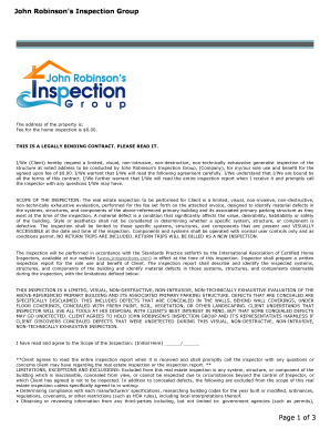Home Inspection Agreement