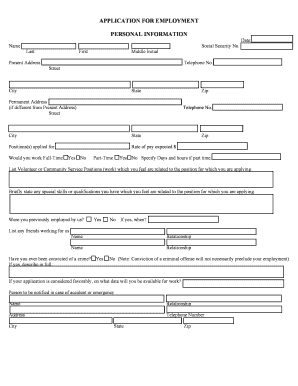 Application for Employment