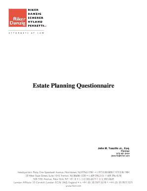 Estate Planning Questionnaire