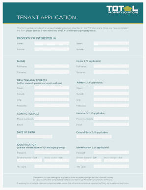 Tenant Application Form