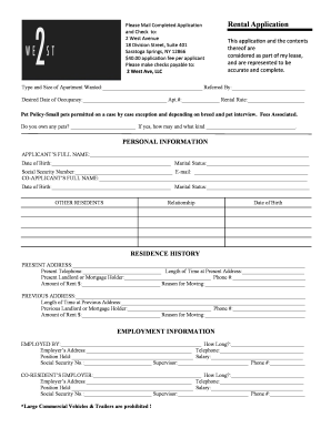 Rental Application Form