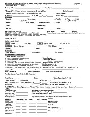 Residential Property Listing Form