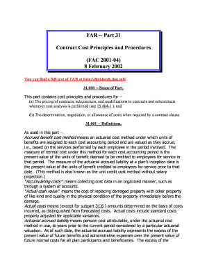 Fillable Online FAR -- Part 31 Fax Email Print - pdfFiller