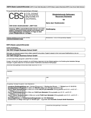 SEPA-Basis-Lastschriftmandat