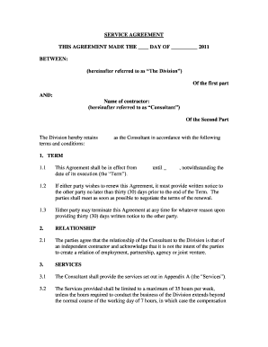Service Agreement Template