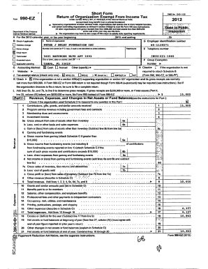 Form 990-EZ 2012