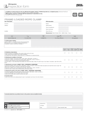 PPE Inspection Form