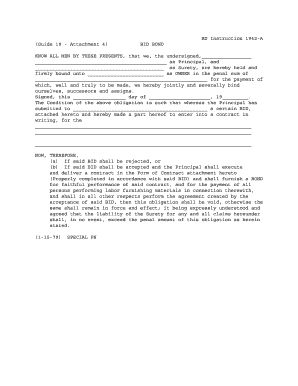 Bid Bond Form 1942-A