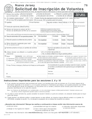 Solicitud de Inscripción de Votantes