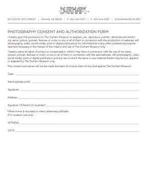 Photography Consent and Authorization Form