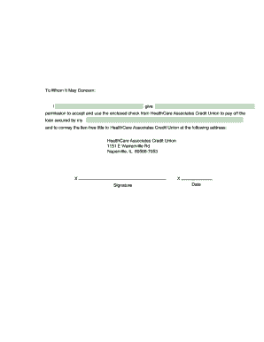 Loan Payoff Authorization Letter