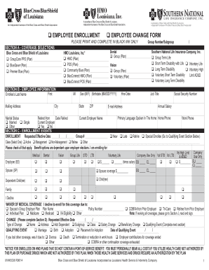 Employee Enrollment and Change Form