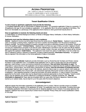 Tenant Application Form