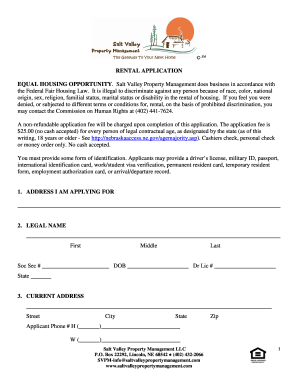 Rental Application Form