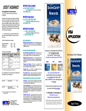 Metro Visa Credit Card Application