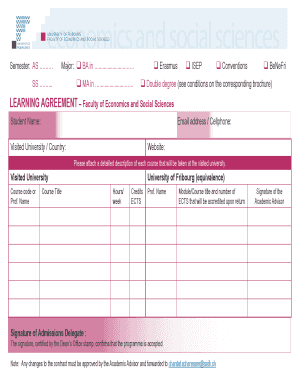 Learning Agreement