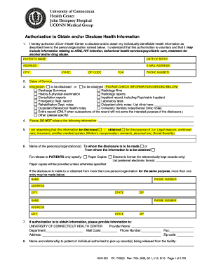 Authorization to Obtain and/or Disclose Health Information