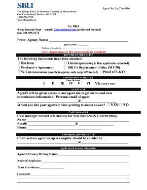 Agent Setup Checklist