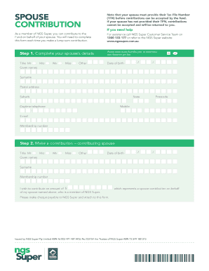 Spouse Contribution Form
