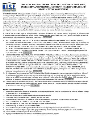 Release and Waiver of Liability for Rockwall Indoor Sports Expo