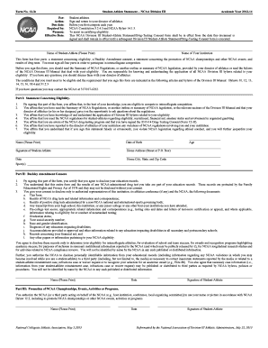 NCAA Division III Student-Athlete Statement