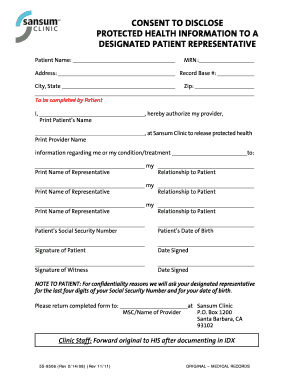Consent to Disclose11-11doc - sansumclinic