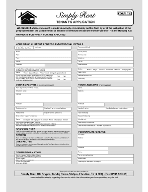 Tenant Application Form